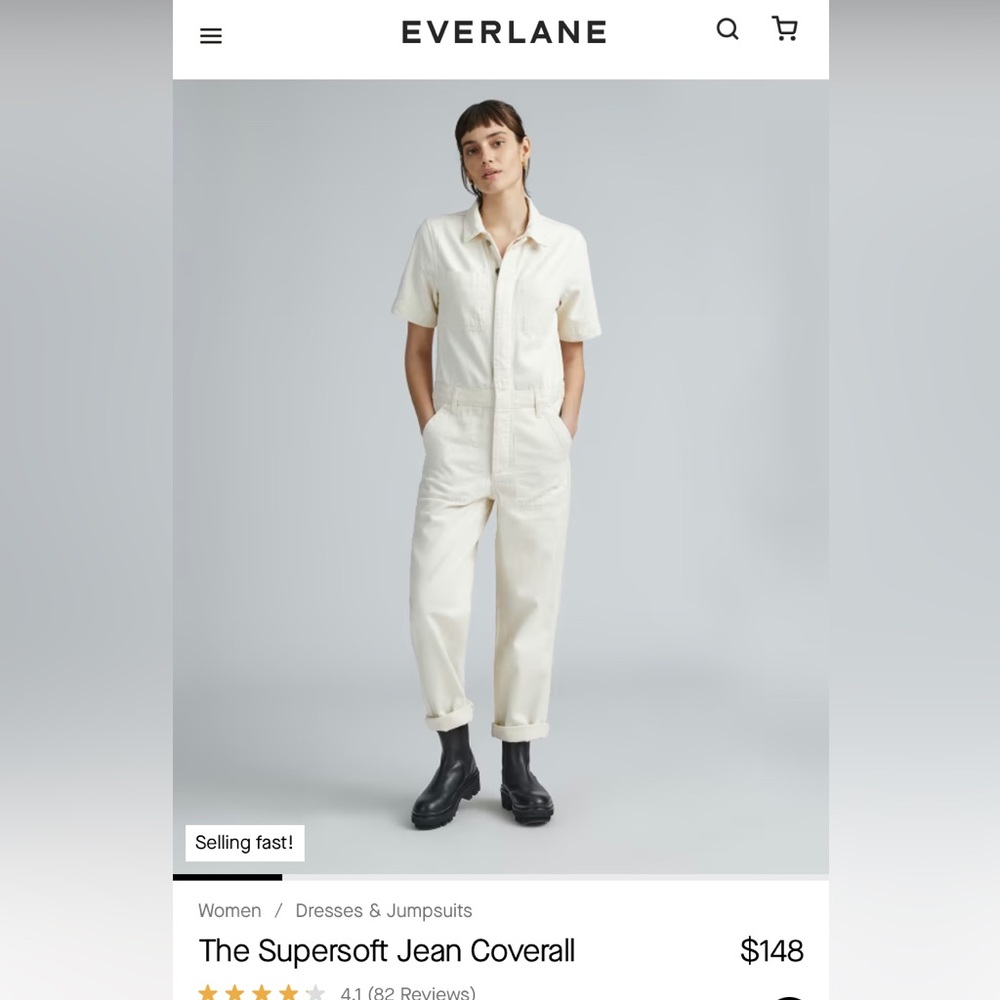 Everlane Supersoft Denim Jumpsuit (women’s 16)